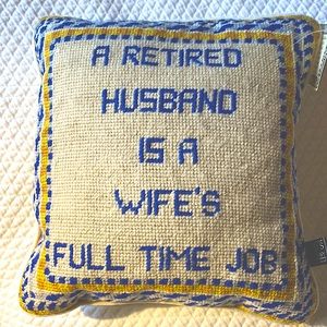Needlepoint pillow